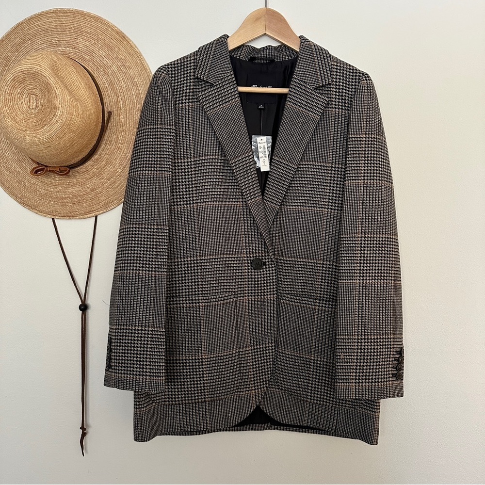 BRAND NEW Madewell Larsen Blazer in Kingston Plaid